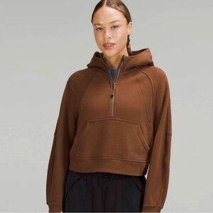 NWOT Lululemon Scuba Funnel-Neck Half-Zip — Roasted Brown — XS/S